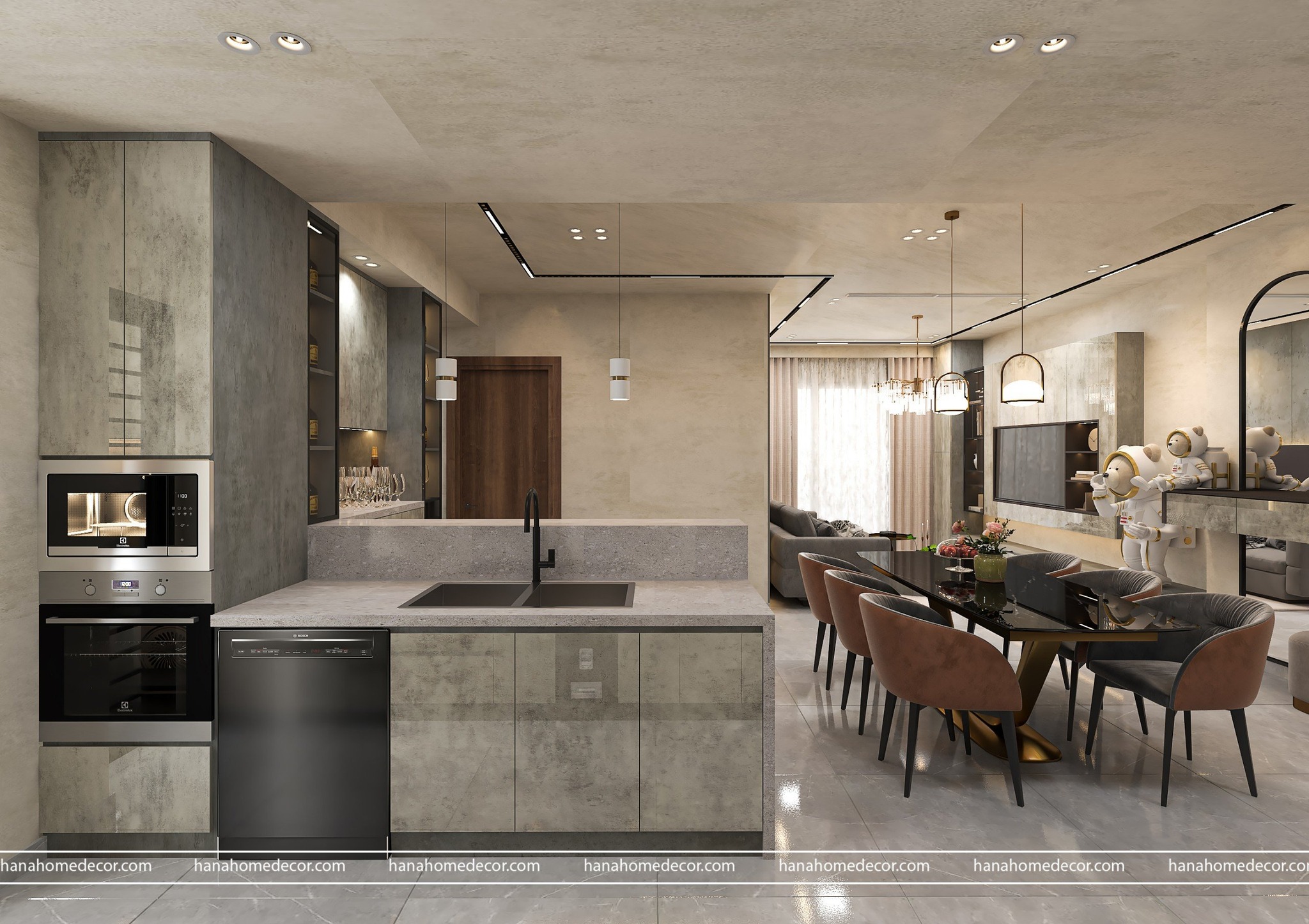 thiet ke 3d can ho lumiere riverside 3 pn 4